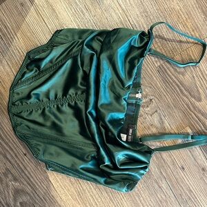 Urban Outfitters Green Satin Top